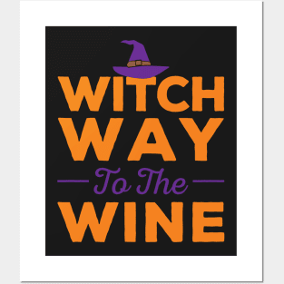 Witch Way to the Wine Halloween Posters and Art